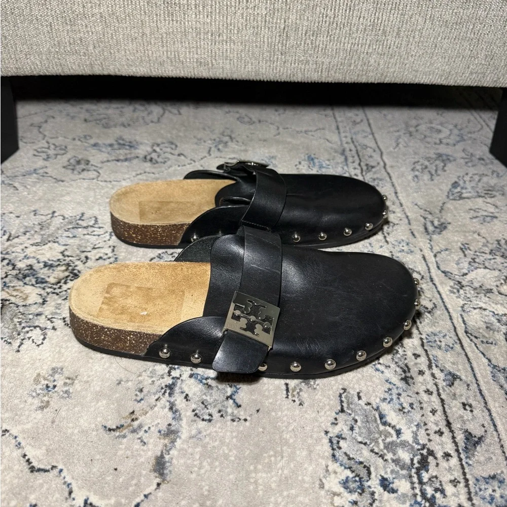 Tory Burch Mellow Studded Mule Black